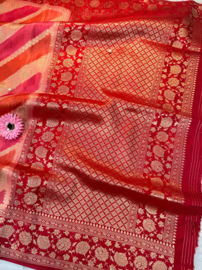  Pink Multicolor Viscose Silk Closeup view 01