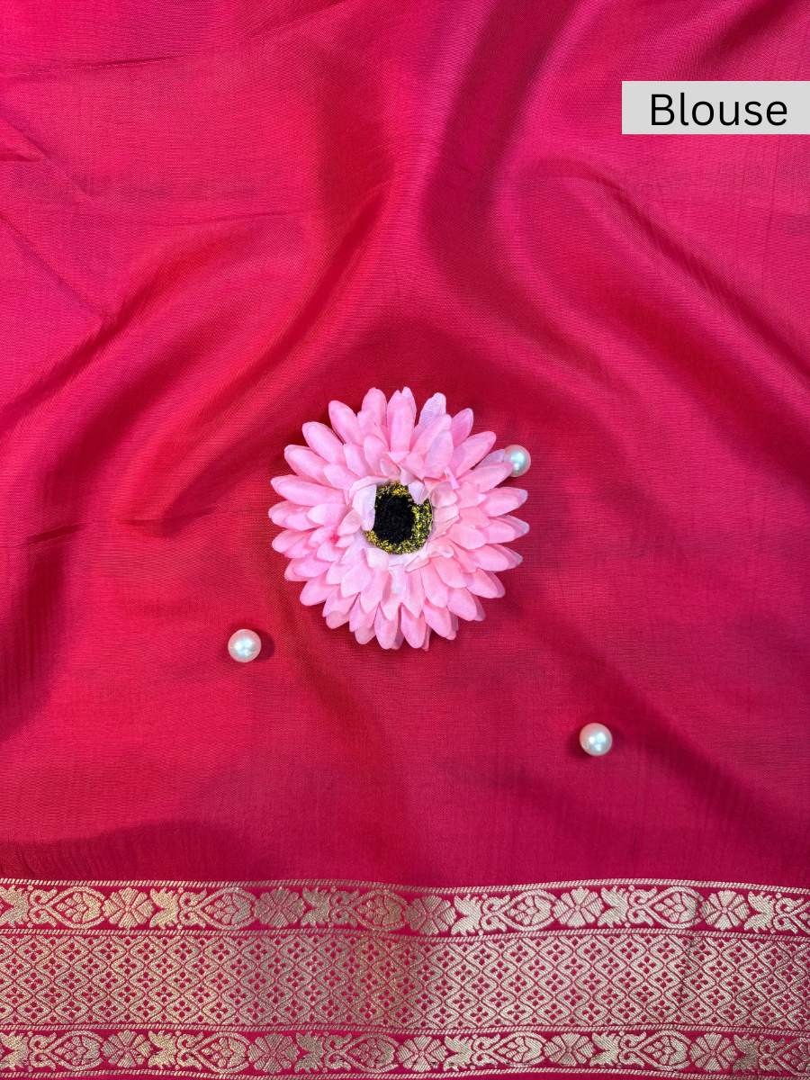 Pink Viscose Silk Blouse
