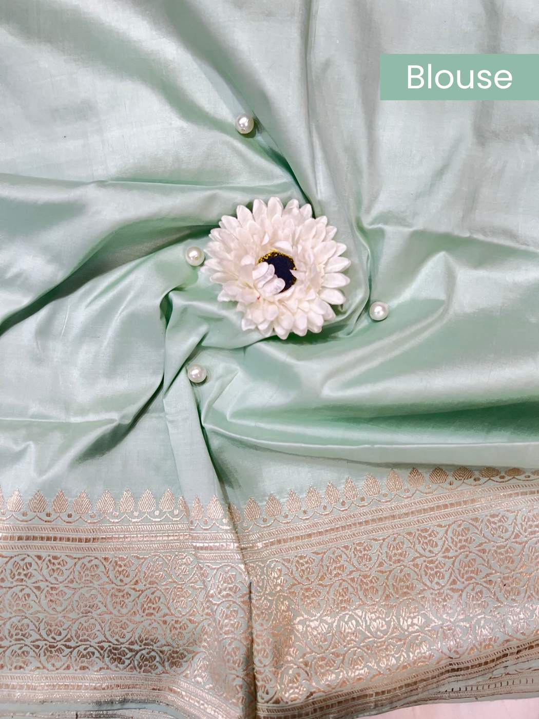 Aqua Green Katan Silk blouse