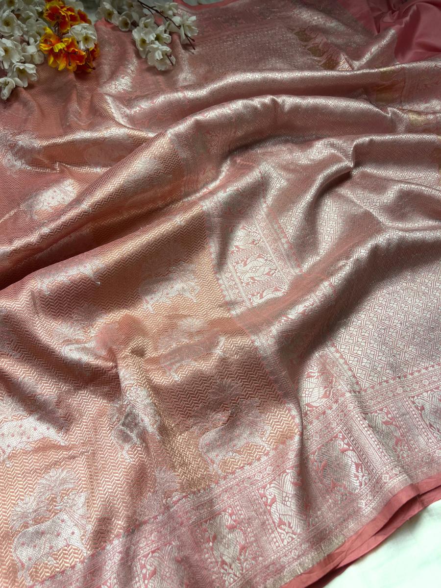 Baby Pink Katan Silk