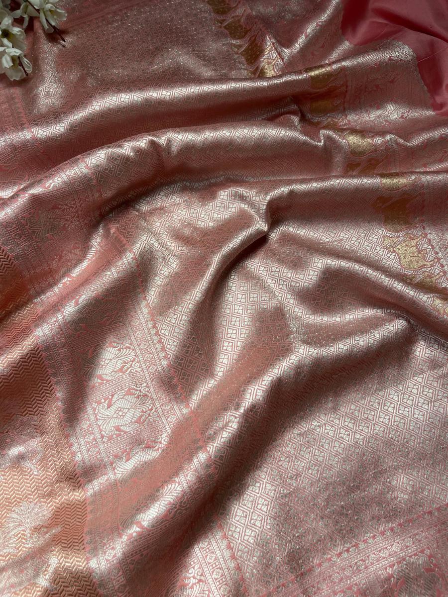Baby Pink Katan Silk