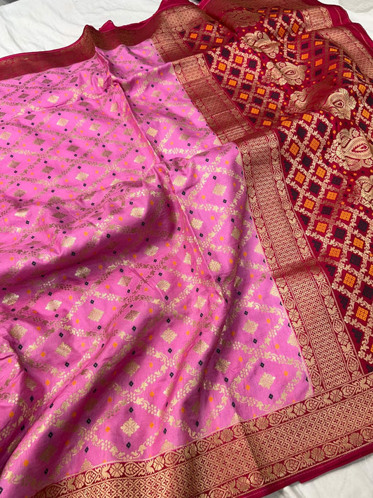 Pink Chiniya Silk