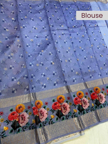 Chiniya silk saree designed for festive and cultural occasions