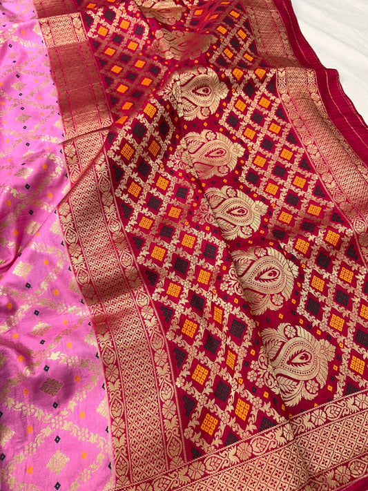 Pink Chiniya Silk