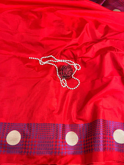 Pink and Purple tones Katan Silk