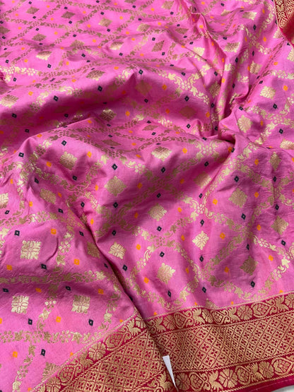 Pink Chiniya Silk