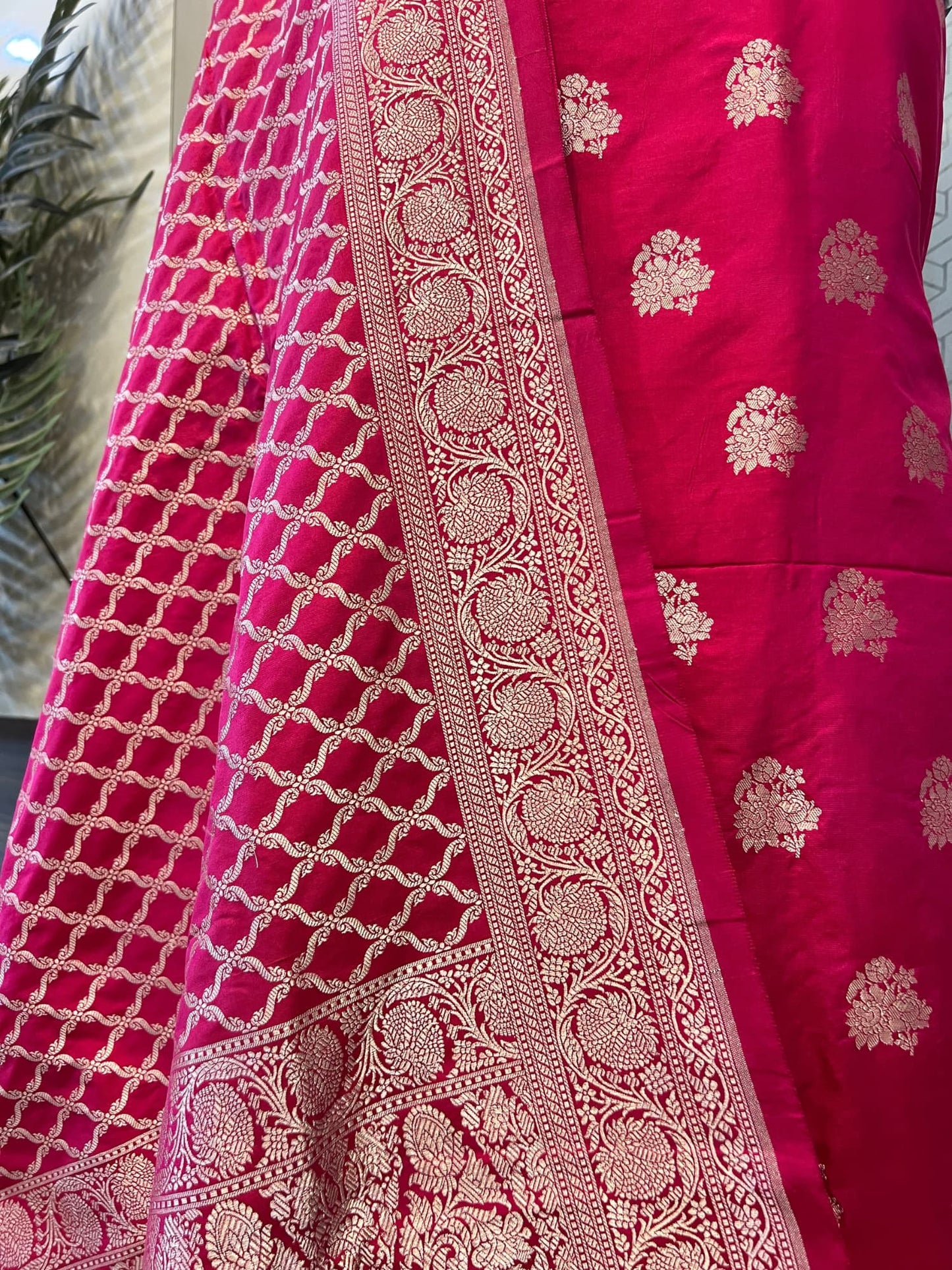 Pink Katan Silk Suit