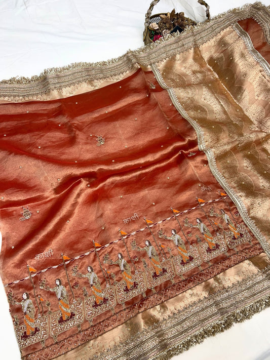 Pastel Orange Ganga Aarti