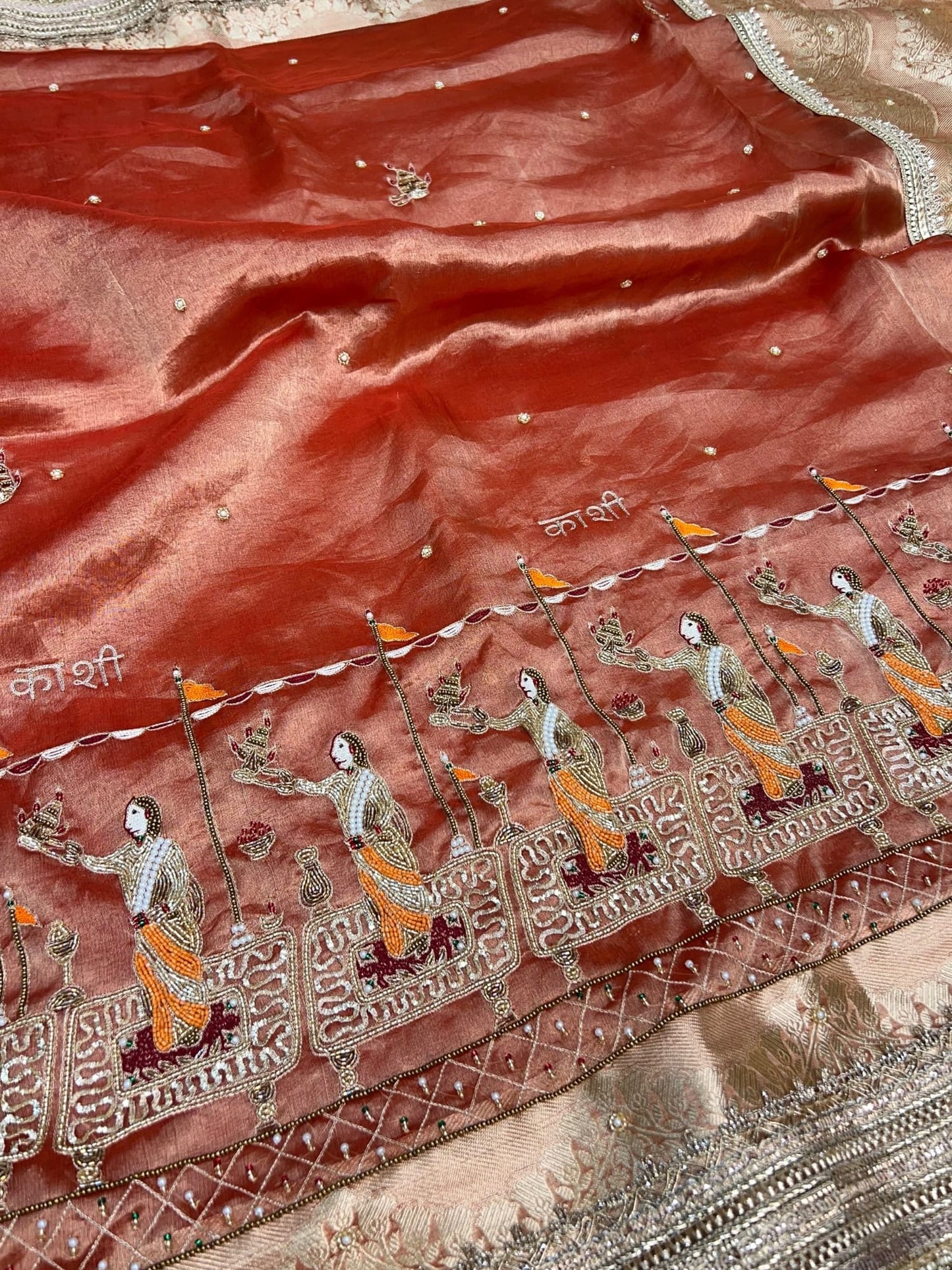 Pastel Orange Ganga Aarti