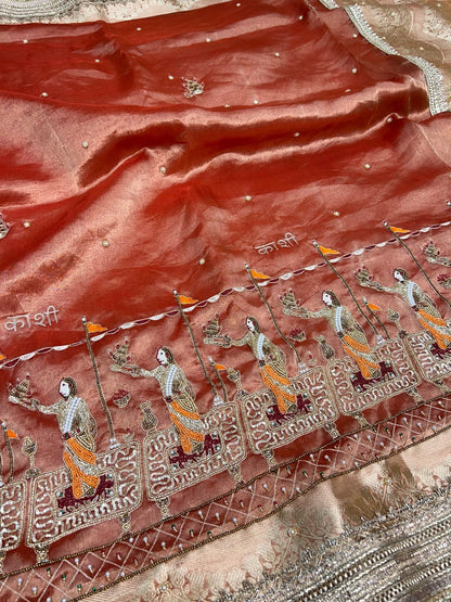 Pastel Orange Ganga Aarti