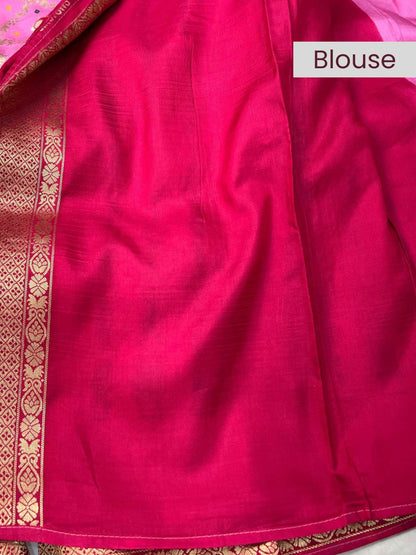 Pink Chiniya Silk