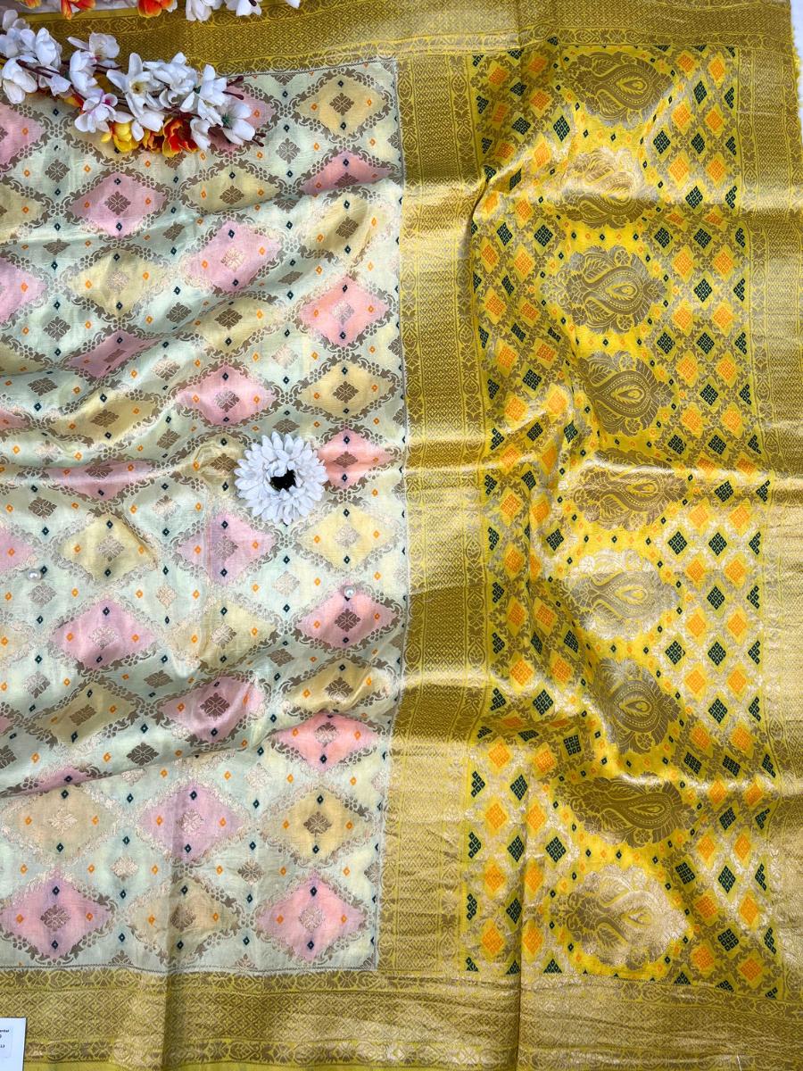 Yellow Multicolor Viscose