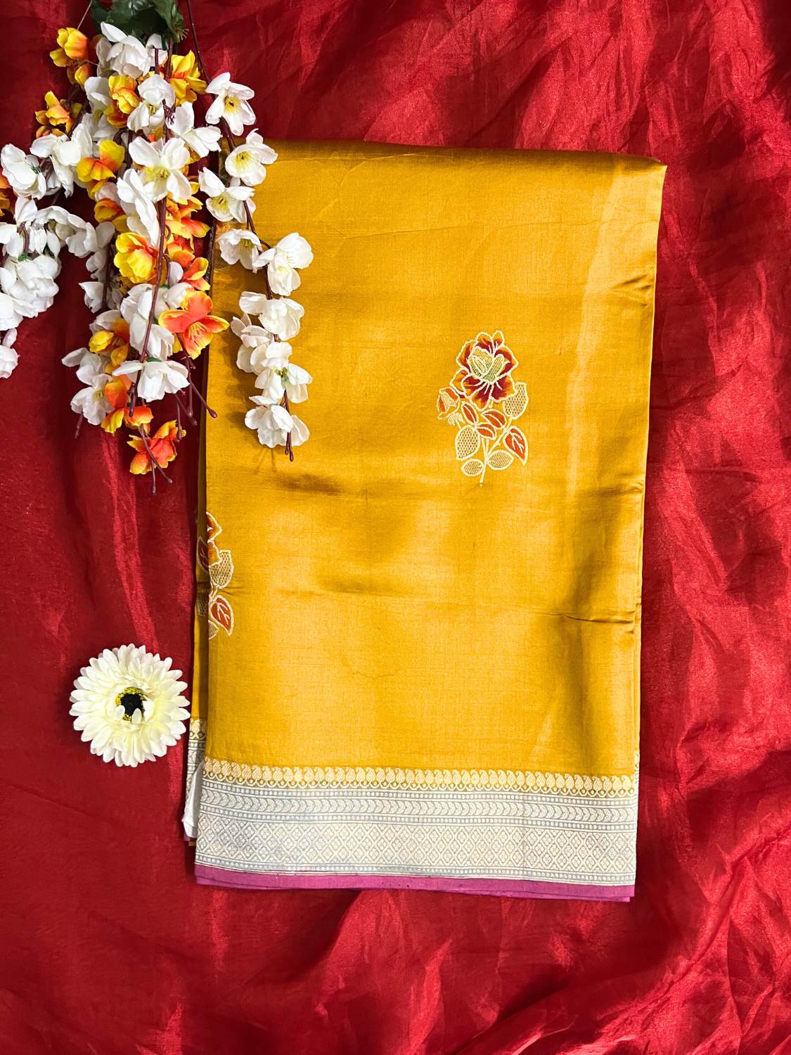 Mustard Yellow Katan Silk