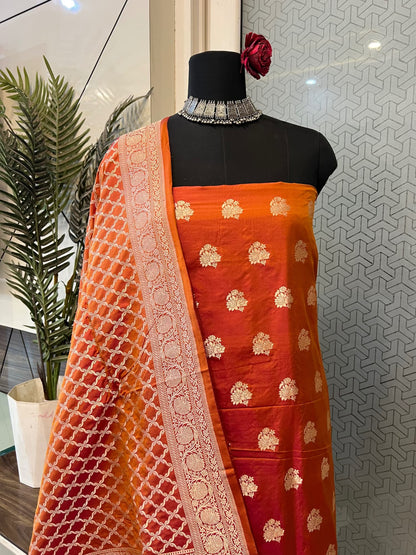 Yellow Katan Silk Suit