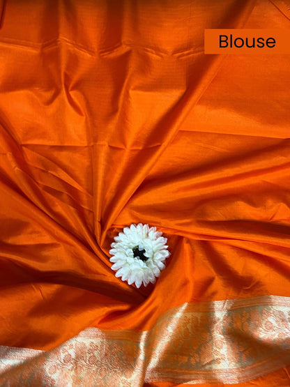Orange Katan Silk blouse