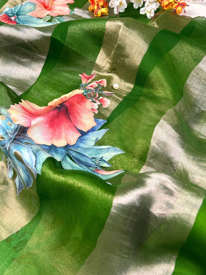 Green Kora Tissue Silk