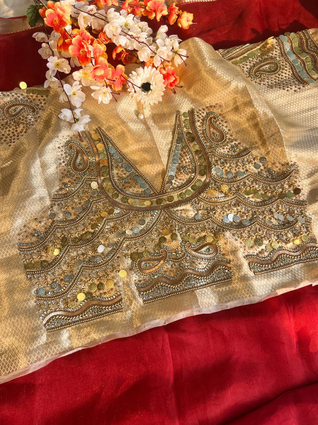 Golden Maharani Jadau Blouse