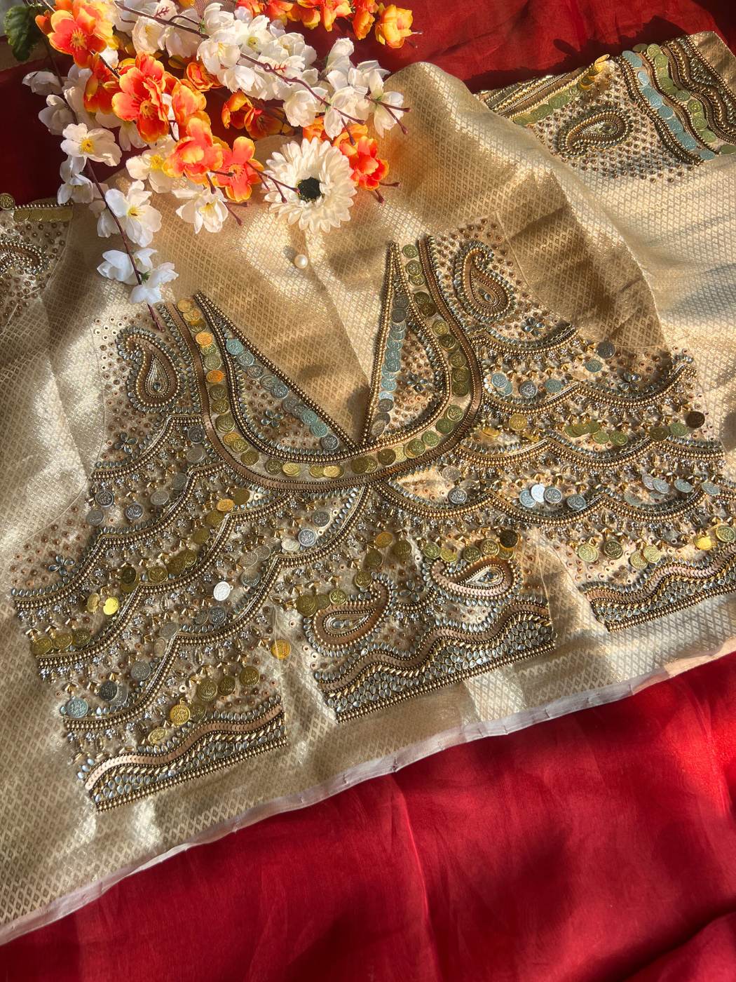Golden Maharani Jadau Blouse