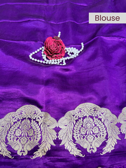 Purple Mashru Silk