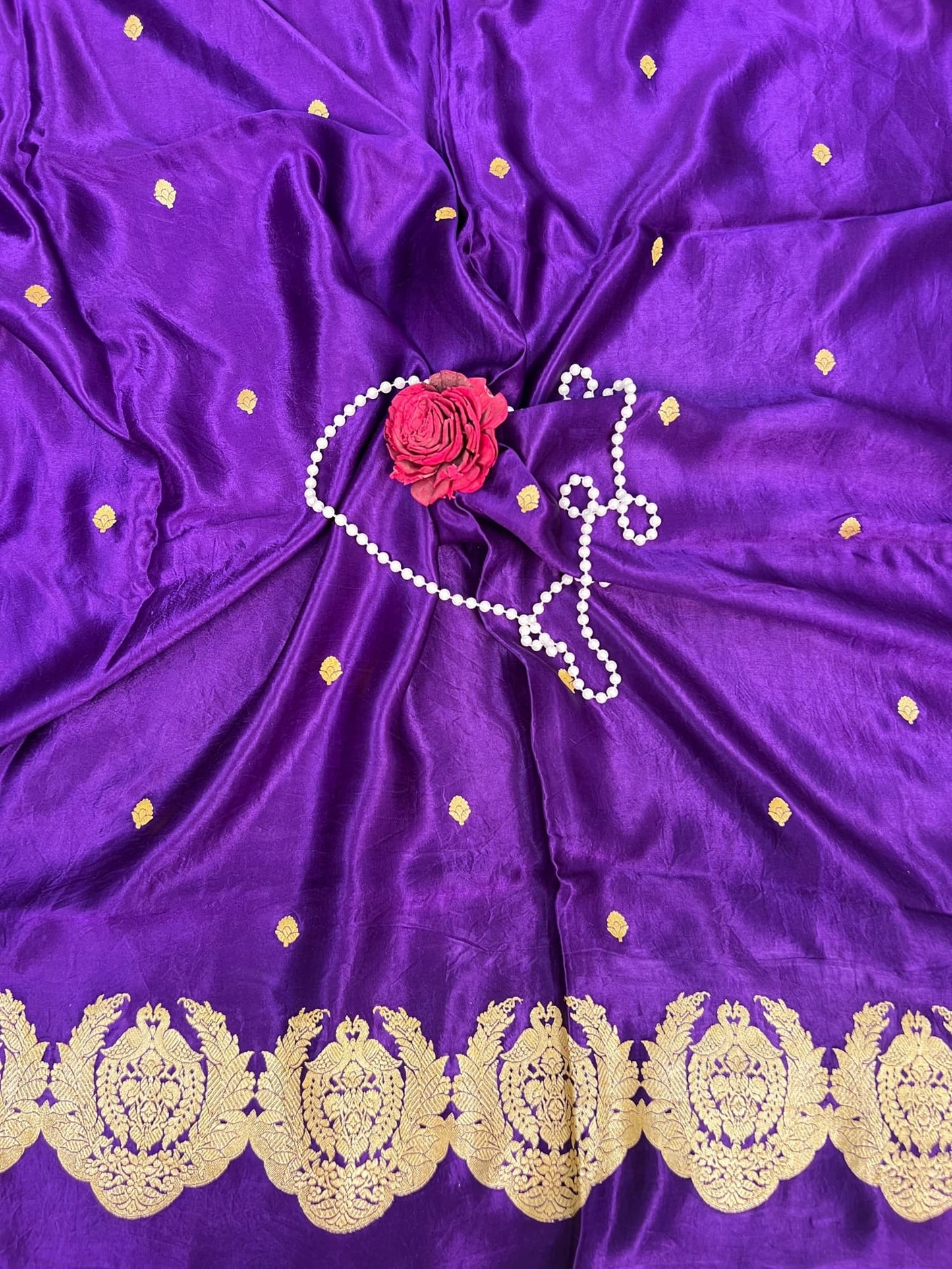 Purple Mashru Silk