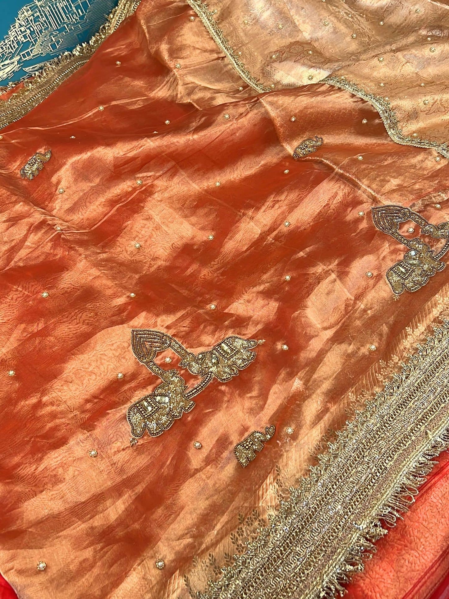 Pastel Orange Maharani Gaj