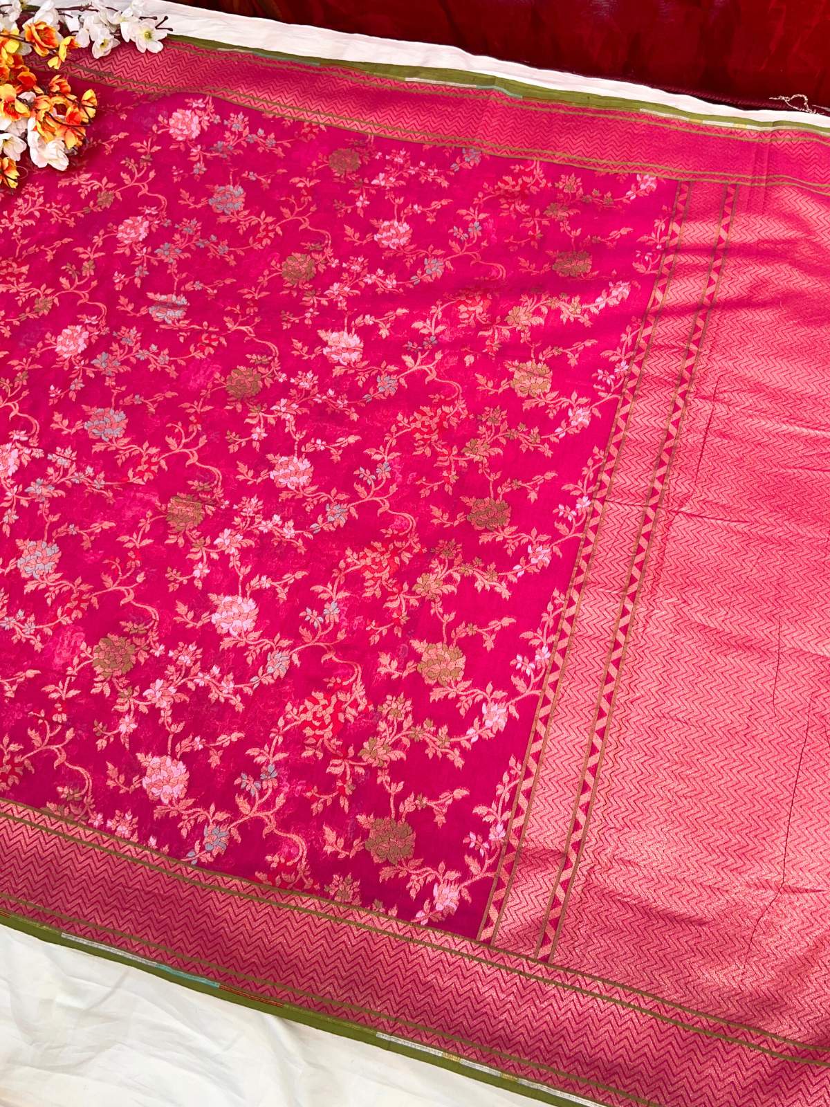 Pink Cotton Jamdani