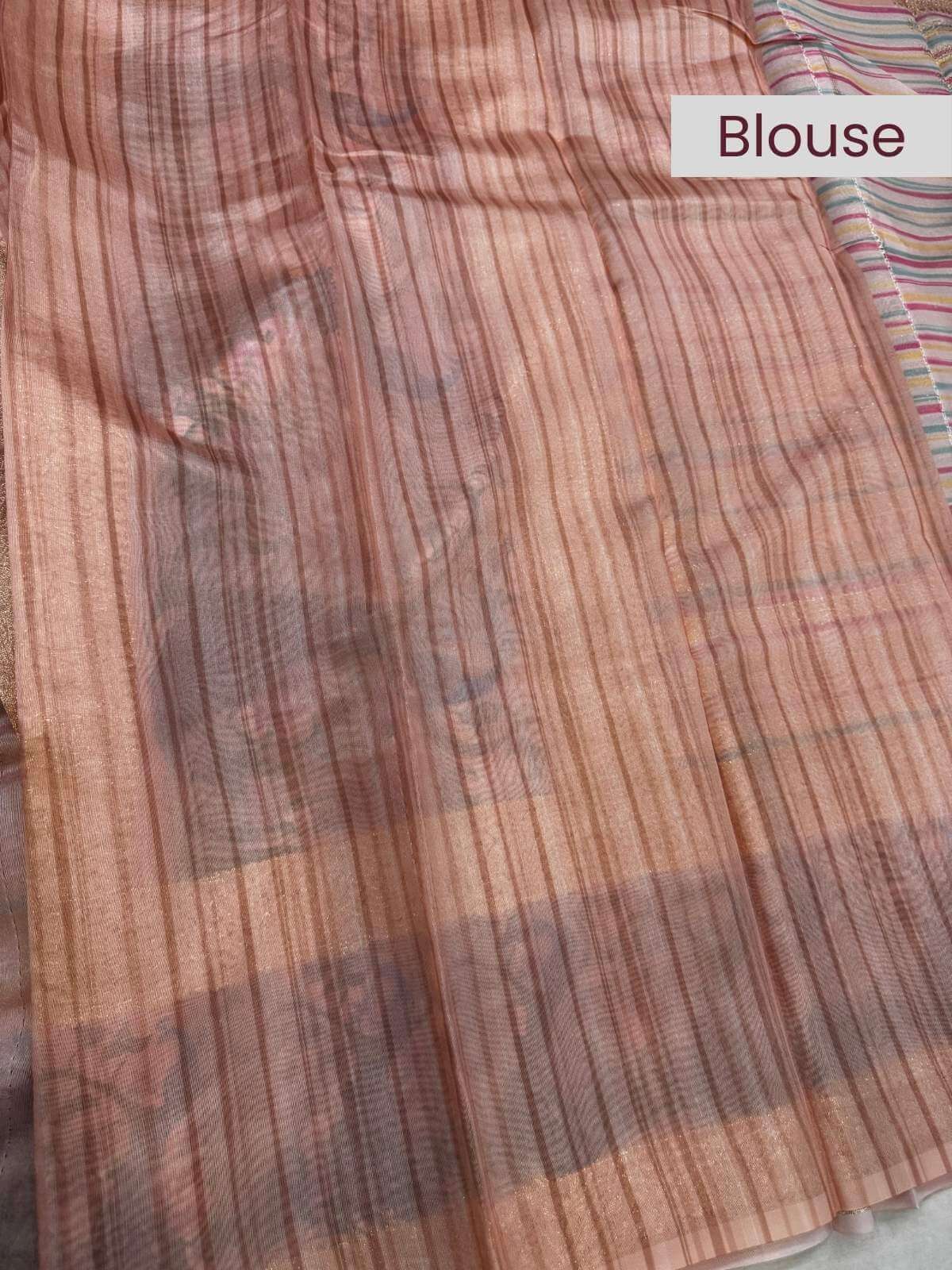 Chiniya silk saree with smooth texture and elegant traditional weave