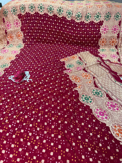 Maroon Bandhej