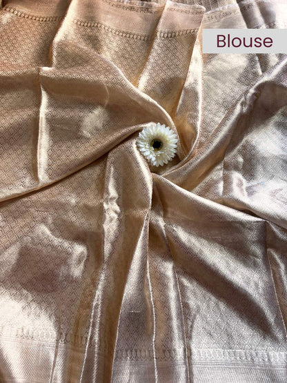 Champagne Gold Brocade Tissue Silk