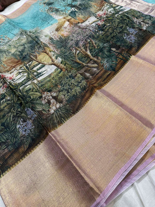 Chiniya silk saree featuring rich fabric and refined ethnic styling