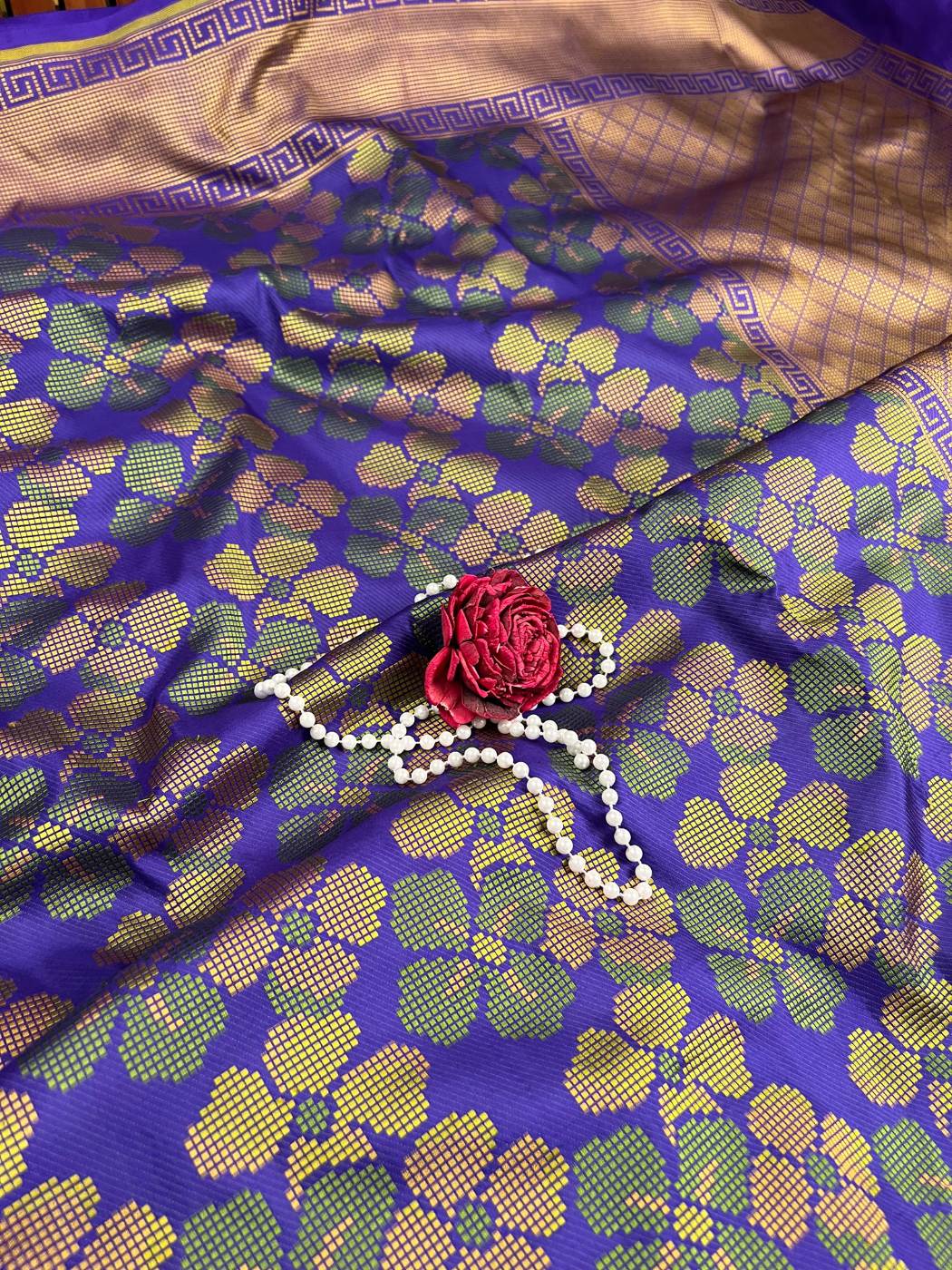 Purple Katan Silk Saree