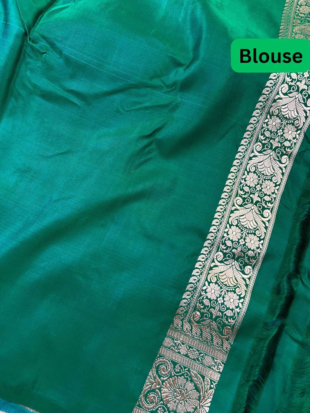 Emerald Green Katan Silk blouse