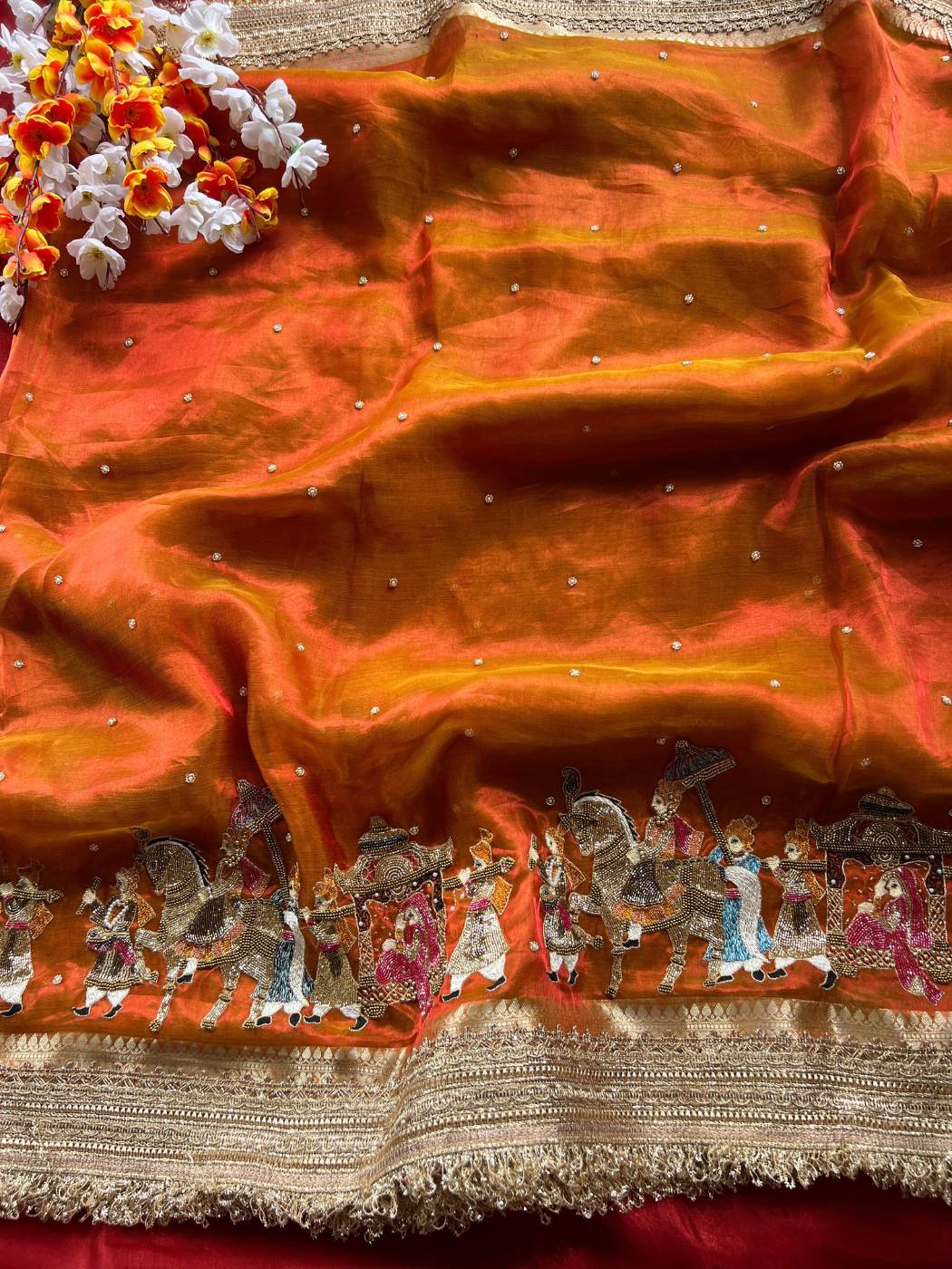 Orange Dual Shade Vidaai