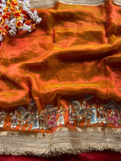 Orange Dual Shade Vidaai