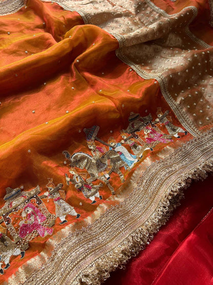 Orange Dual Shade Vidaai