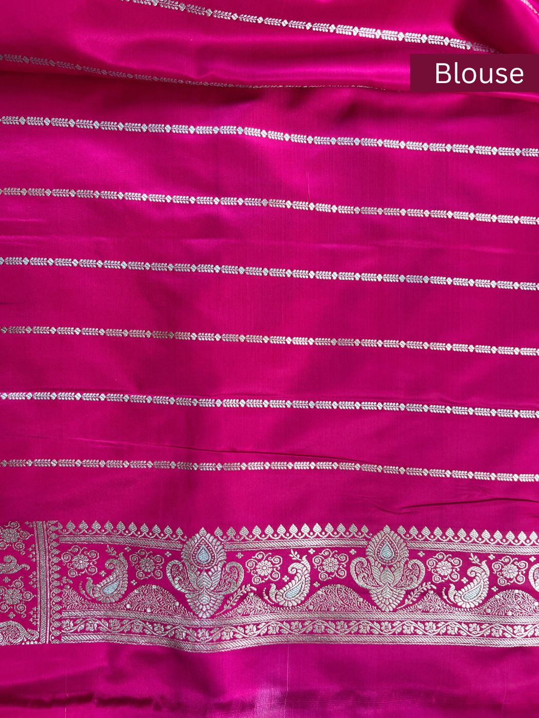 Pink Katan Silk Saree Blouse