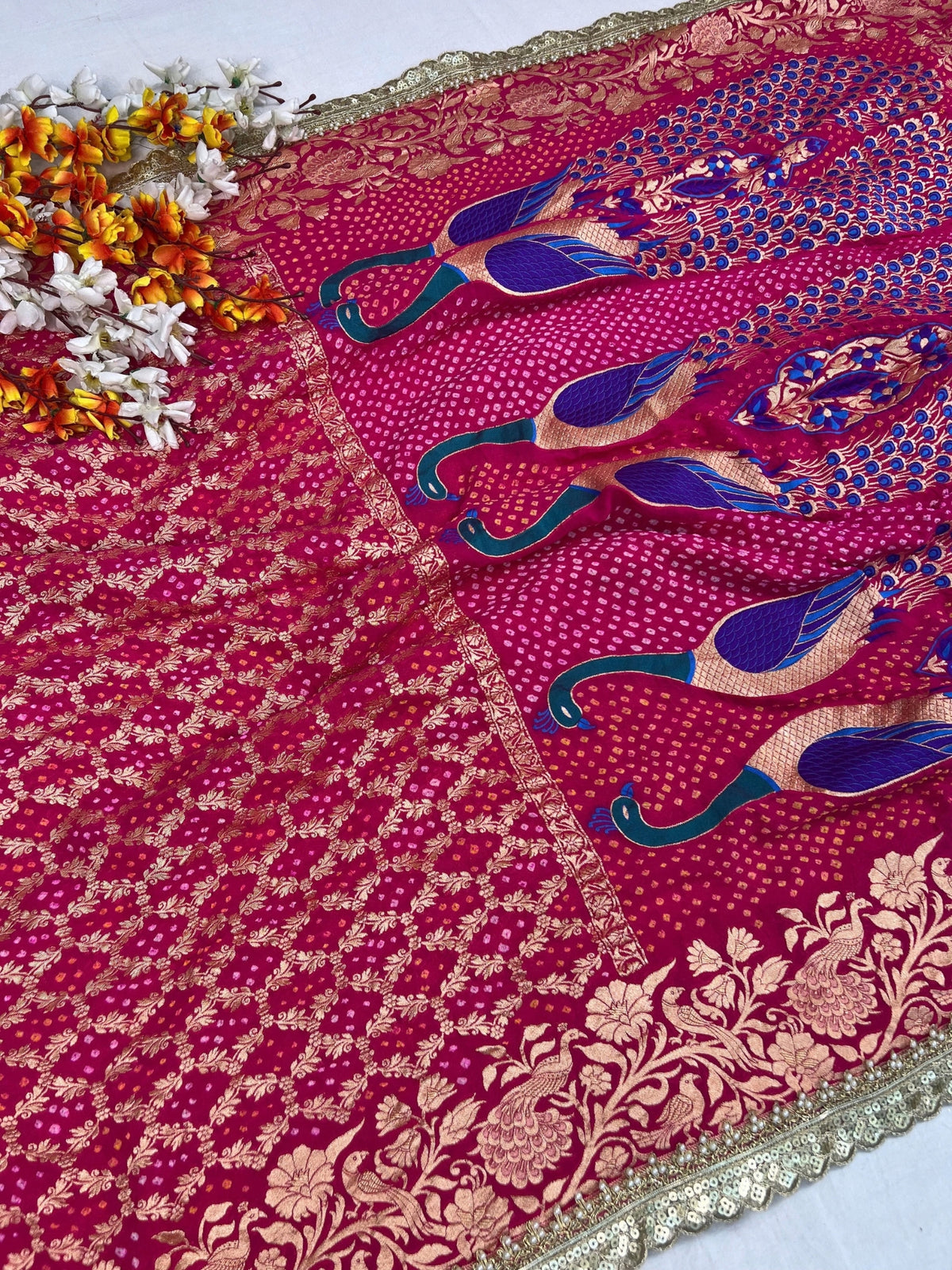 Hot Pink Bandhej