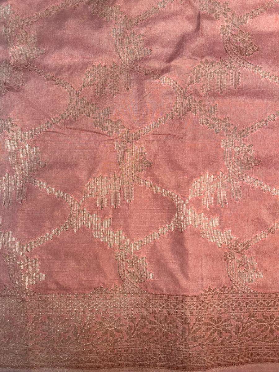 Red Katan Georgette Silk Saree- Mantavya Banaras