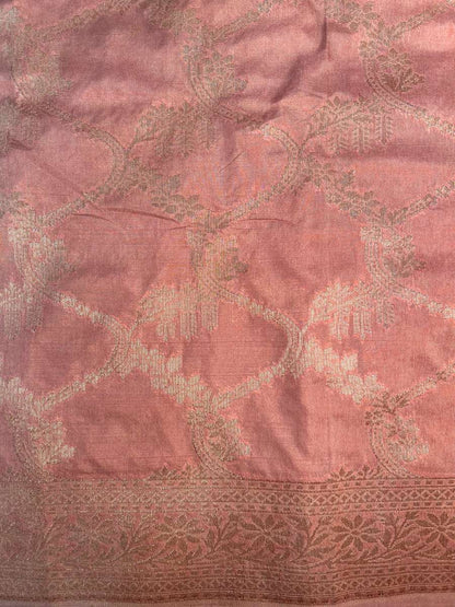 Red Katan Georgette Silk Saree- Mantavya Banaras