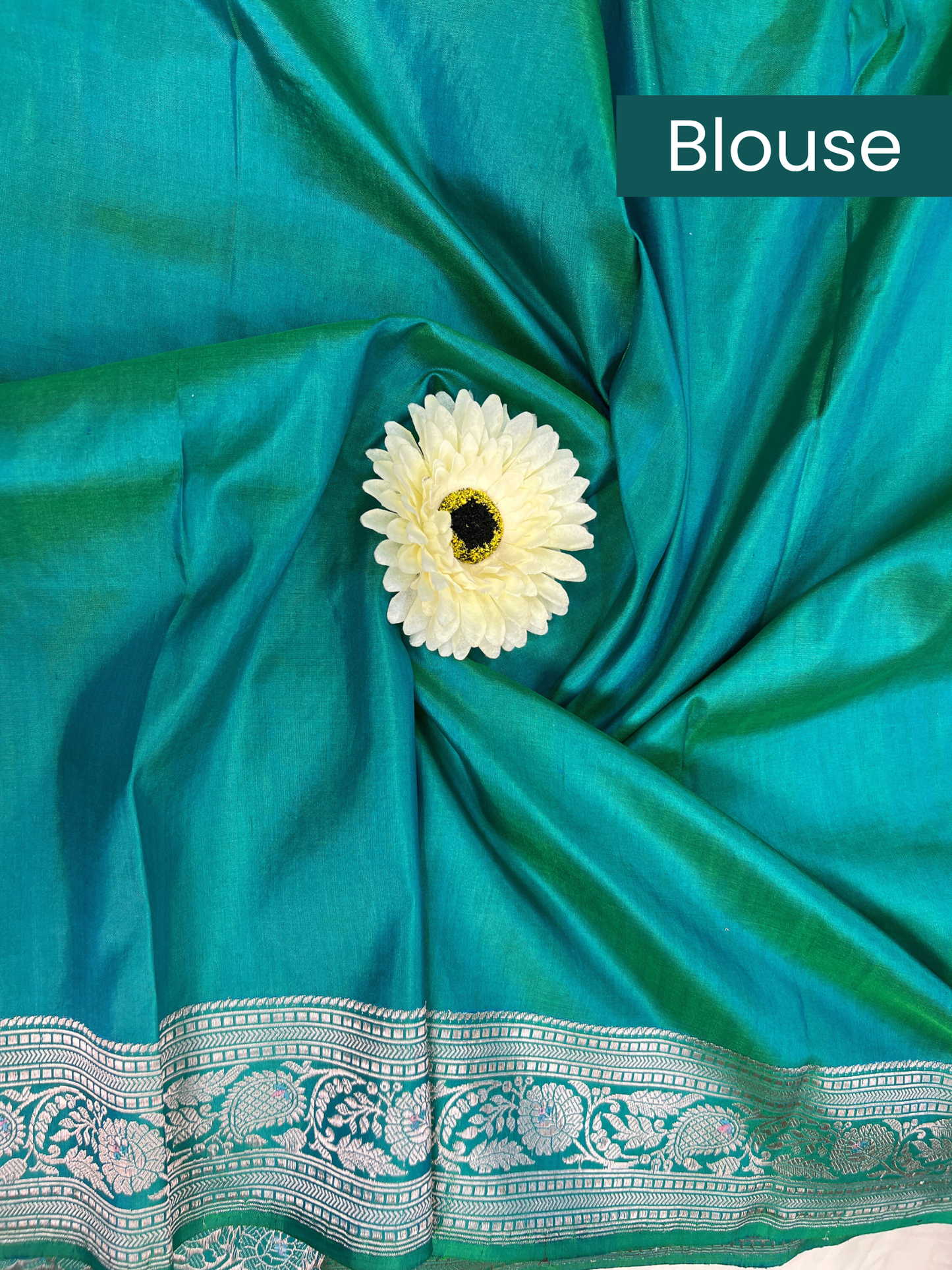 Teal Green Katan Silk