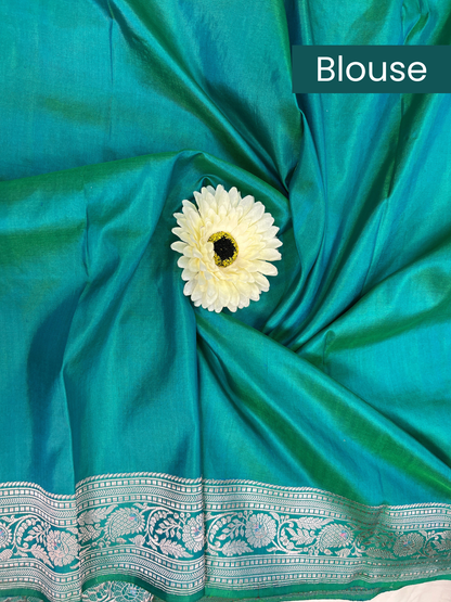 Teal Green Katan Silk
