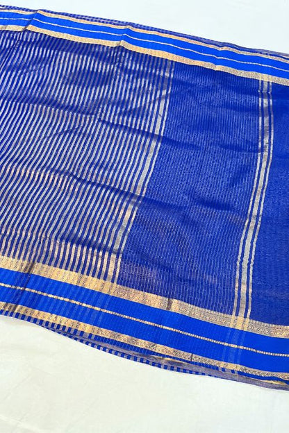 Blue Kora-Tissue Silk Saree