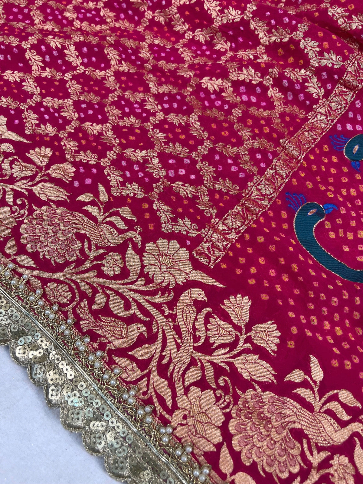 Hot Pink Bandhej