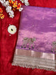 Lavender Nandi Tissue Silk Saree