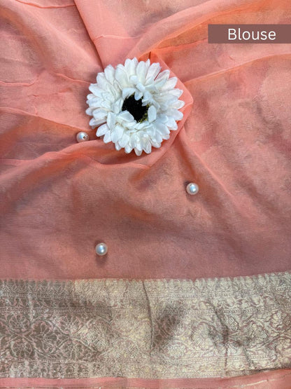 Peach Viscose Silk