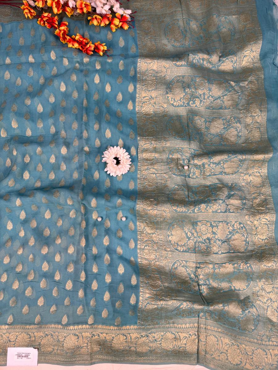 Sky Blue Viscose Silk