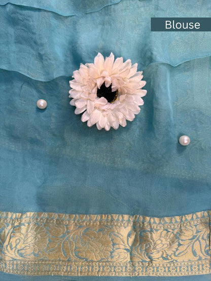 Sky Blue Viscose Silk