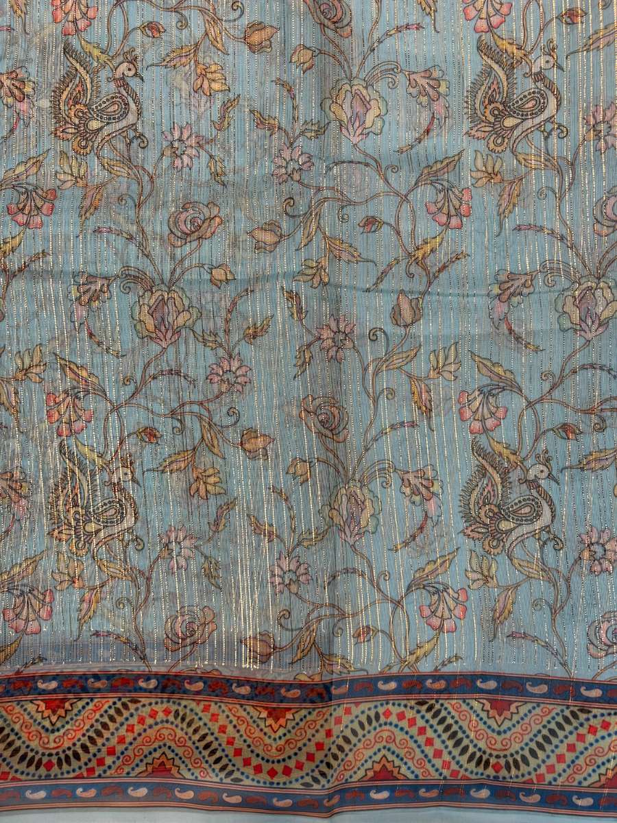 Blue Banarasi Silk Saree - Mantavya Banaras