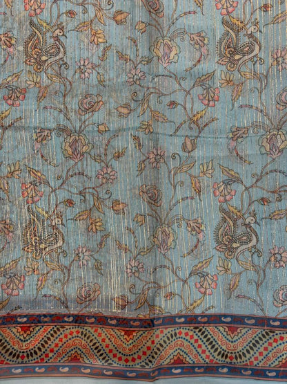 Blue Banarasi Silk Saree - Mantavya Banaras