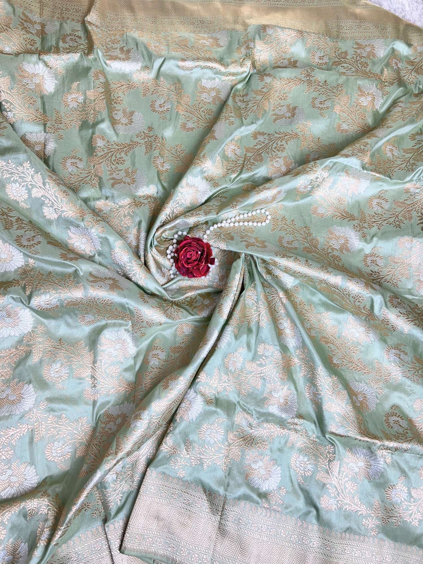 Pista Green Katan Silk